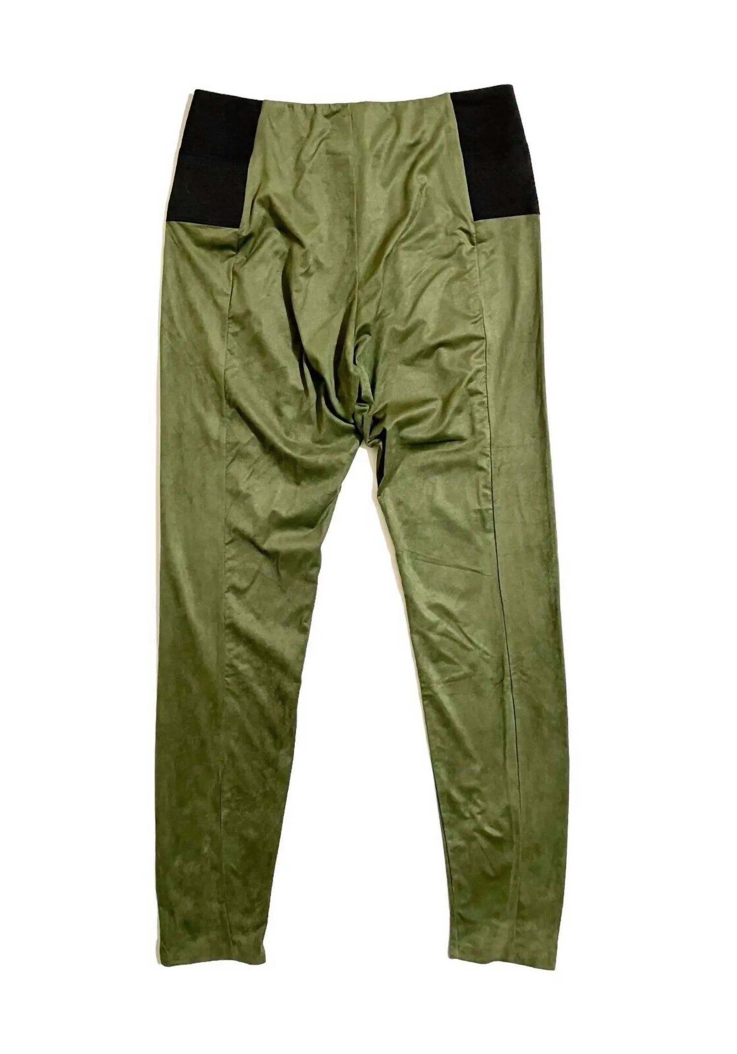 Women's Felia Faux Suede Leggings In Olive Green