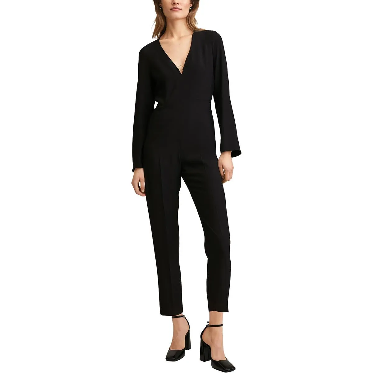 Womens O-Ring Long Sleeves Jumpsuit