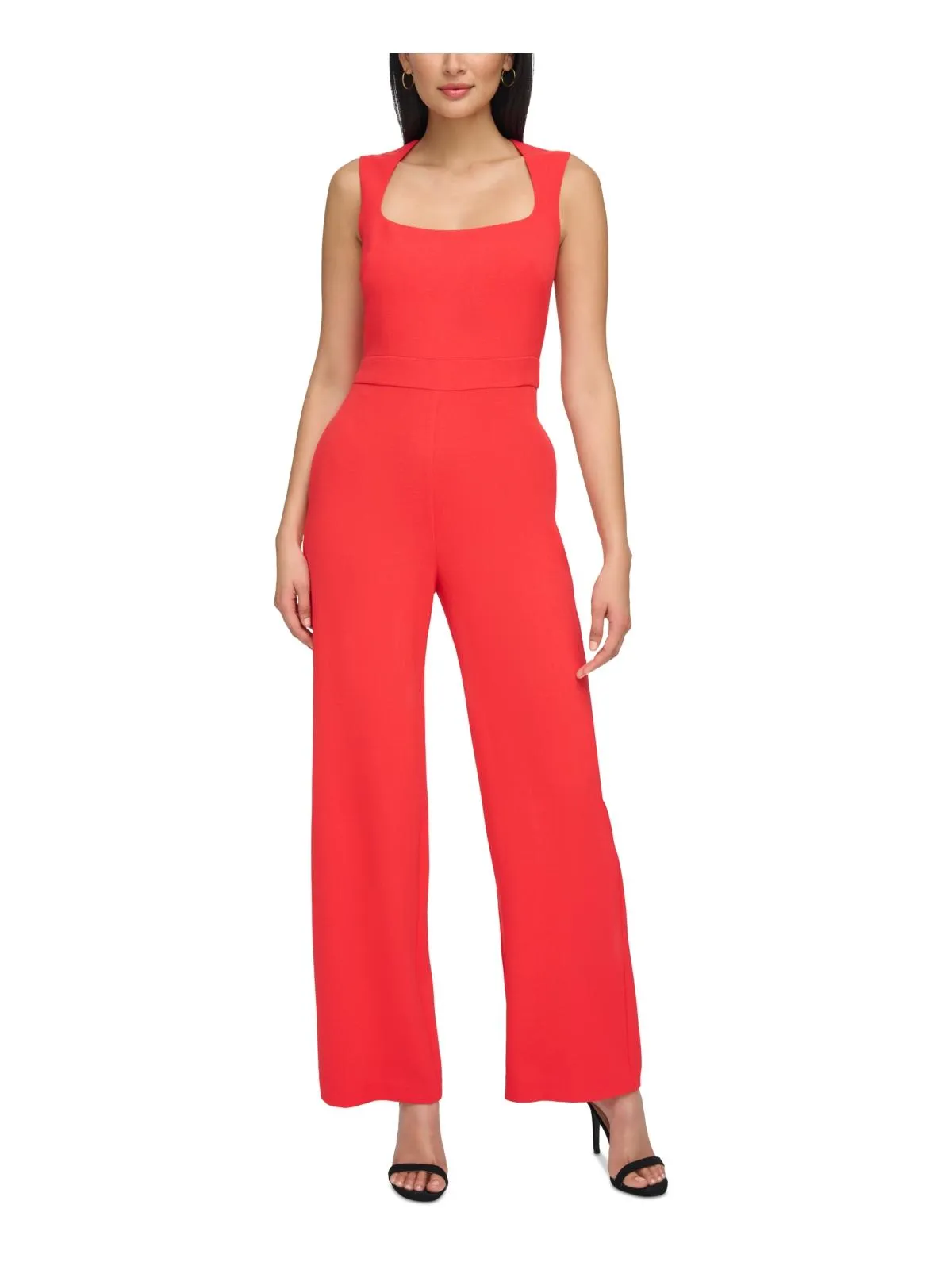 Womens Open Back Stretch Jumpsuit