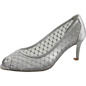 Womens Rhinestone Manmade Kitten Heels