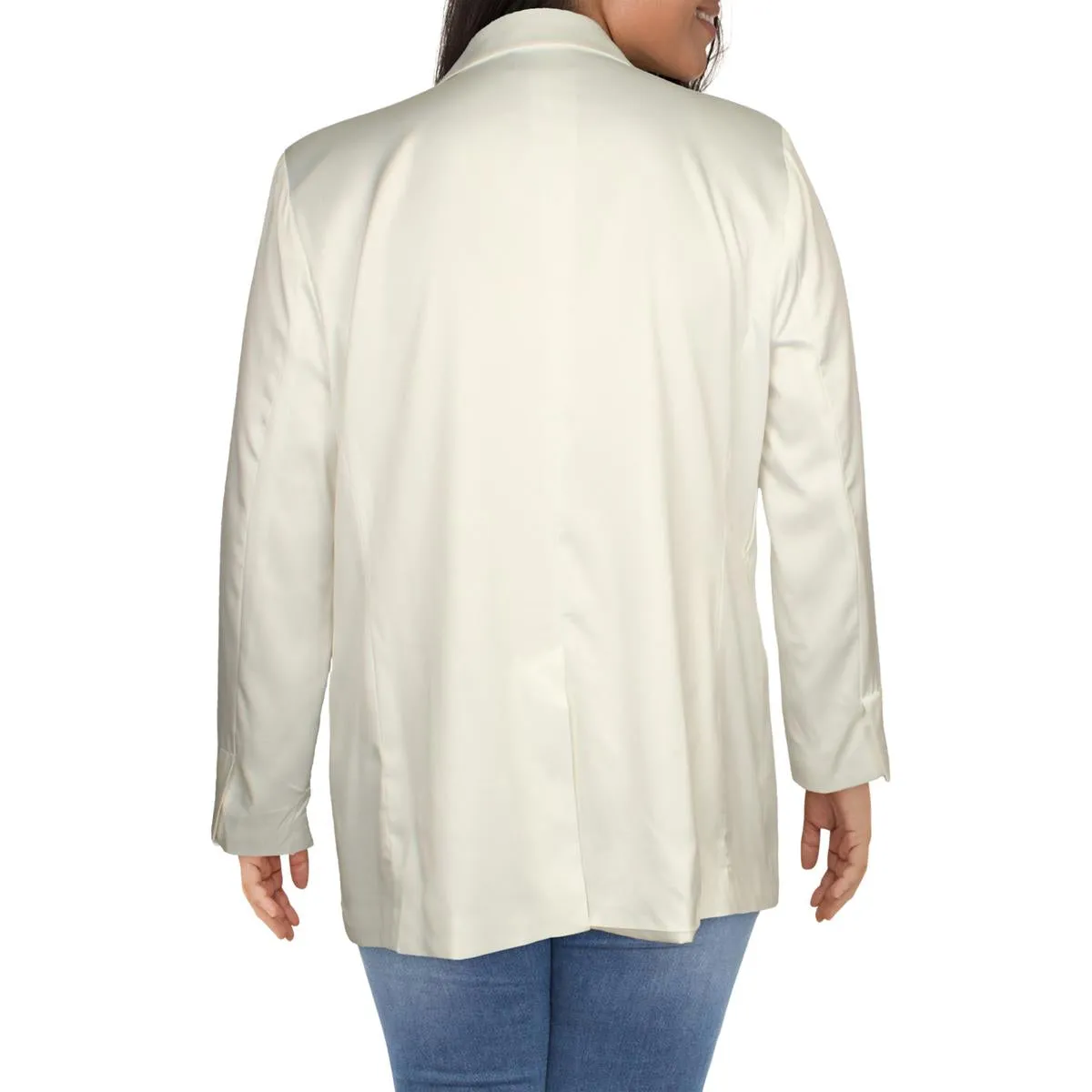 Womens Satin Professional One-Button Blazer