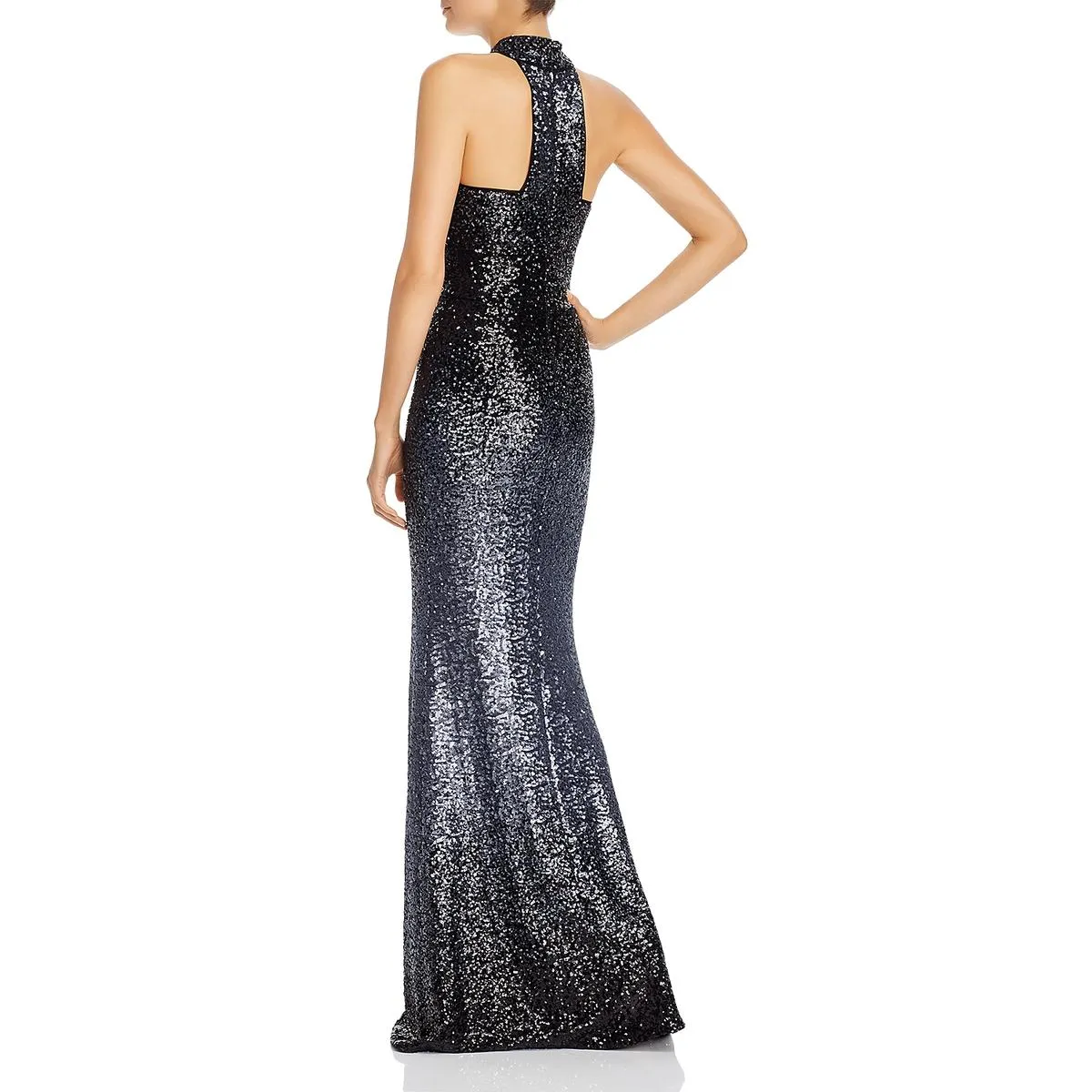 Womens Sequined Ombre Formal Dress
