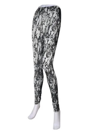 Women's Snake Print Leggings In Black