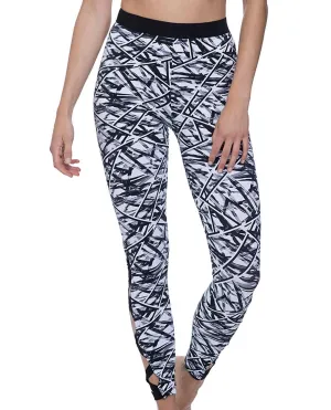 Women's Strappy Sides Long Swim Leggings In Off Track