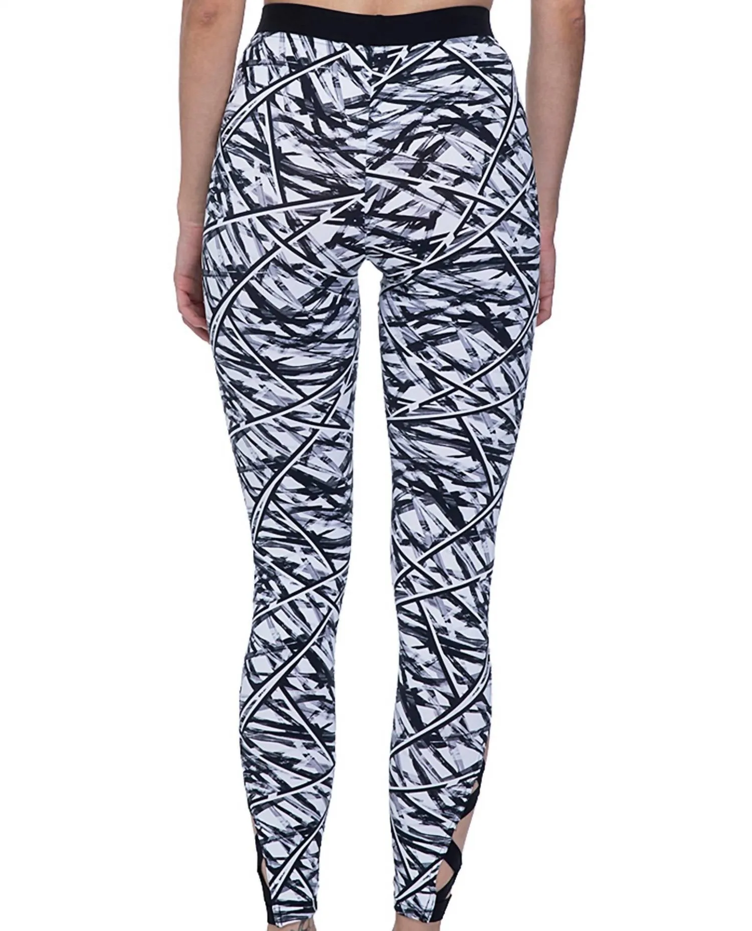 Women's Strappy Sides Long Swim Leggings In Off Track