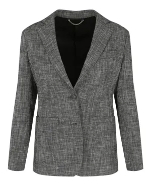 Wool-Blend Single Breasted Blazer