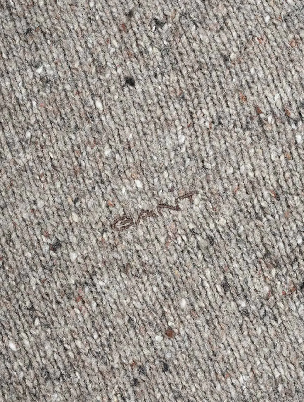 Wool Neps Crew Neck Dark Grey Melange
