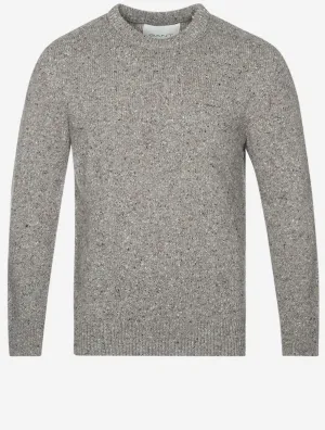 Wool Neps Crew Neck Dark Grey Melange