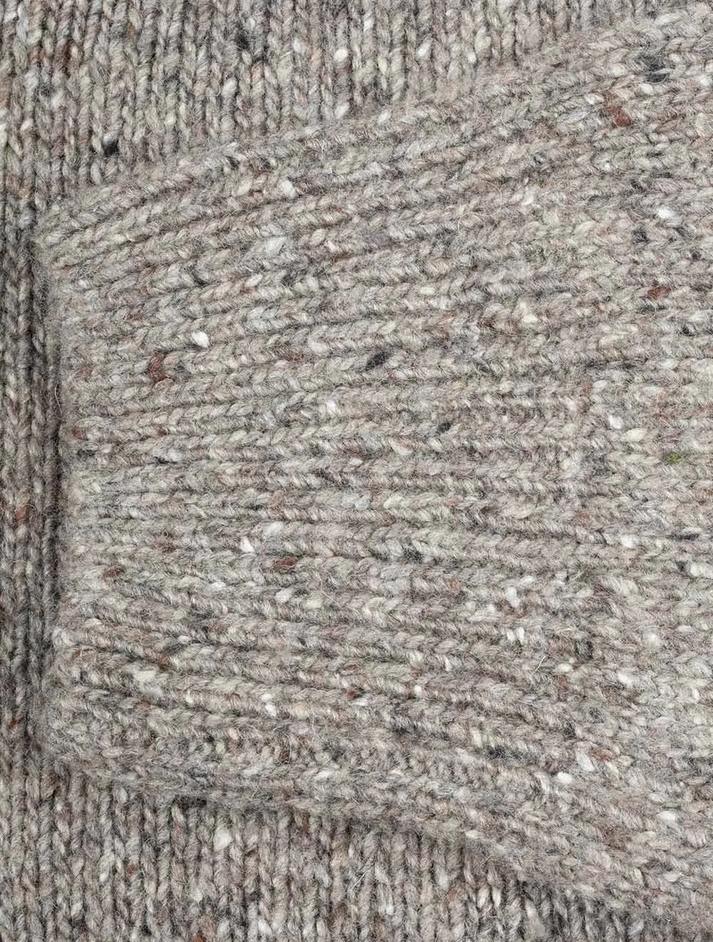 Wool Neps Crew Neck Dark Grey Melange