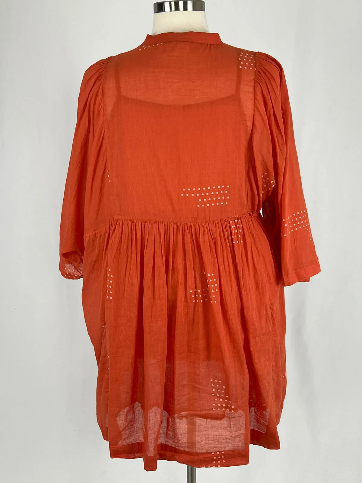 World of Crow Size 2X Orange Square Dots Dress
