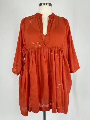 World of Crow Size 2X Orange Square Dots Dress