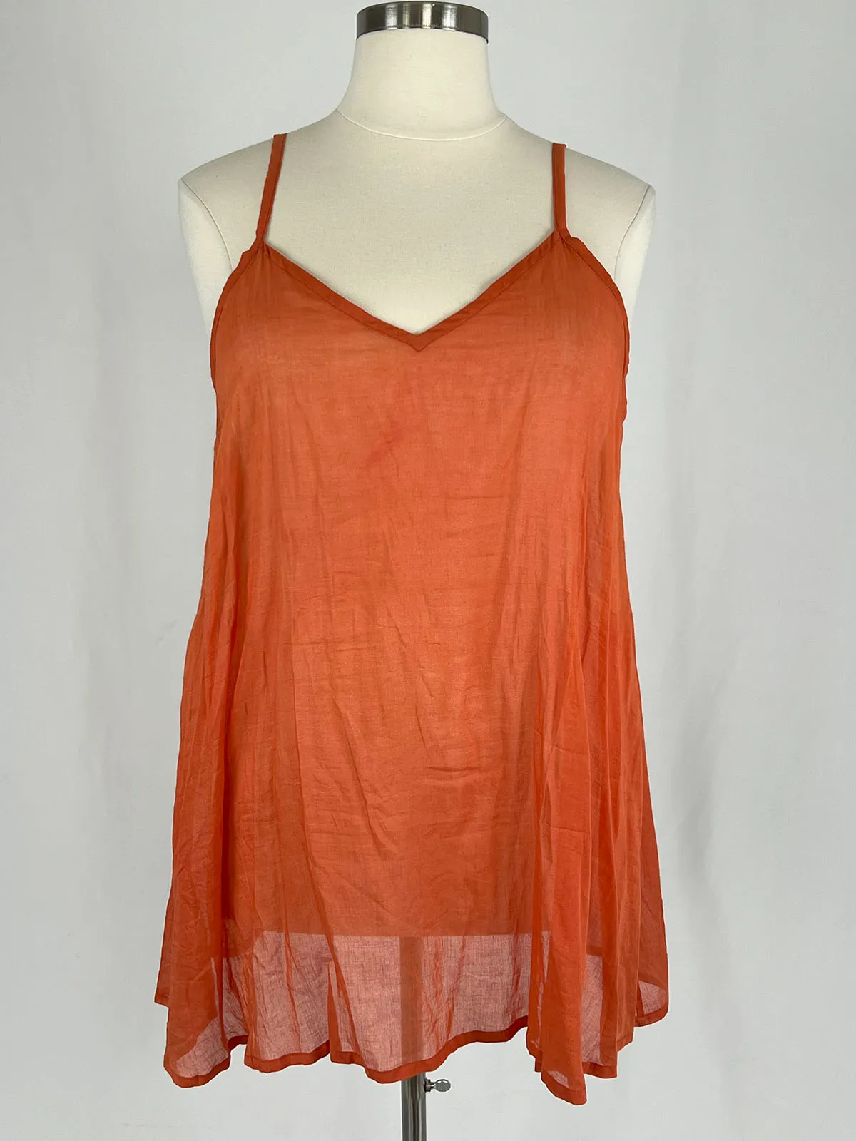 World of Crow Size 2X Orange Square Dots Dress
