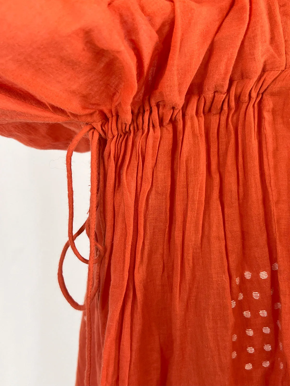 World of Crow Size 2X Orange Square Dots Dress