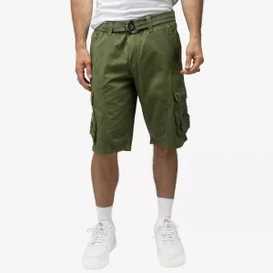 XRAY XMS-19026 Cargo Shorts Men's Green Cotton Knee Length Belted Zip Fly MXX55