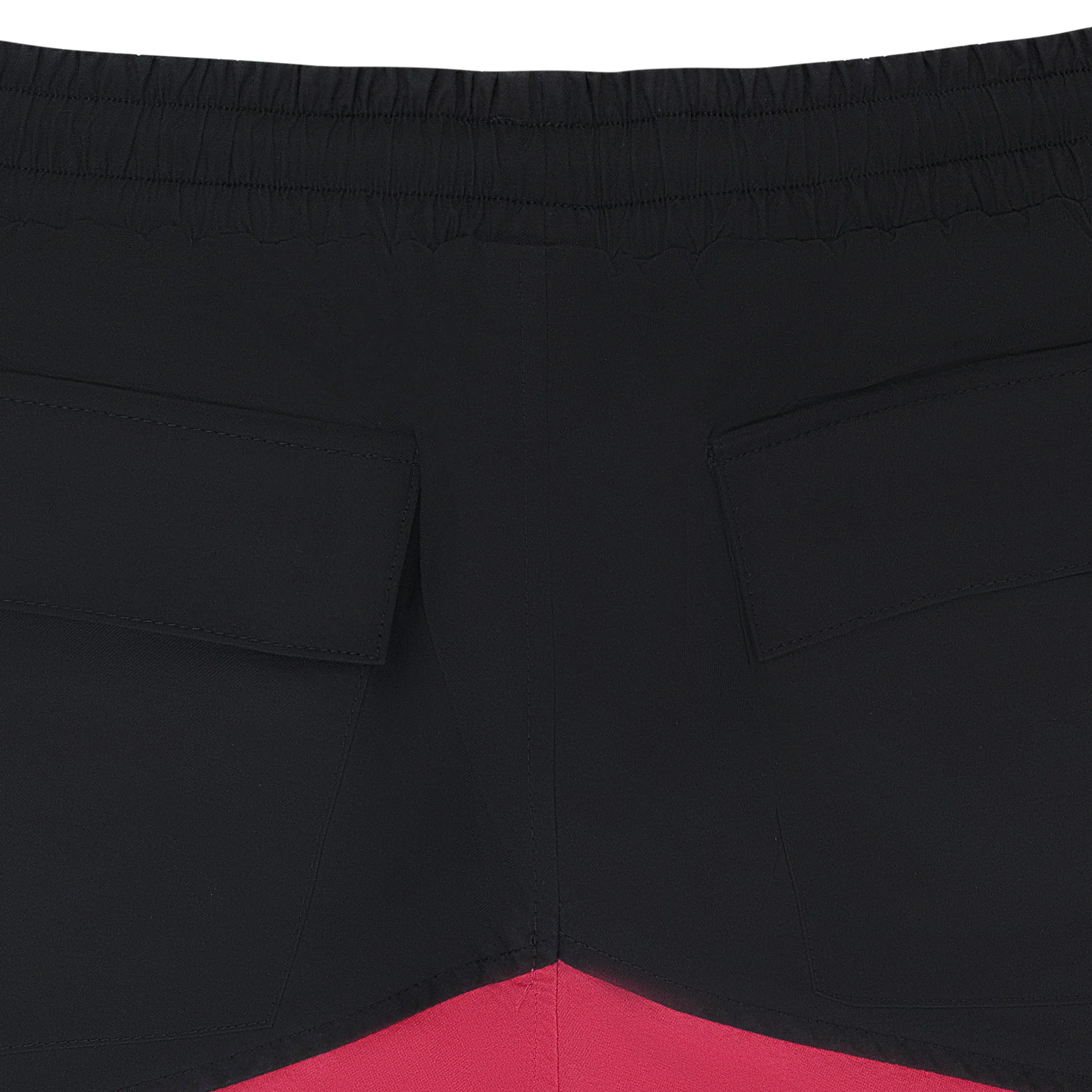 YATCHING BLACK, MAROON SHORTS